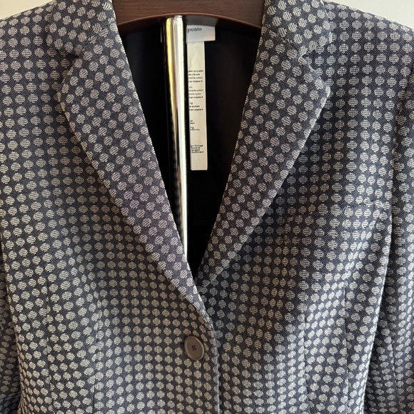 Akris Jackets & Blazers - Akris blue and grey check blazer